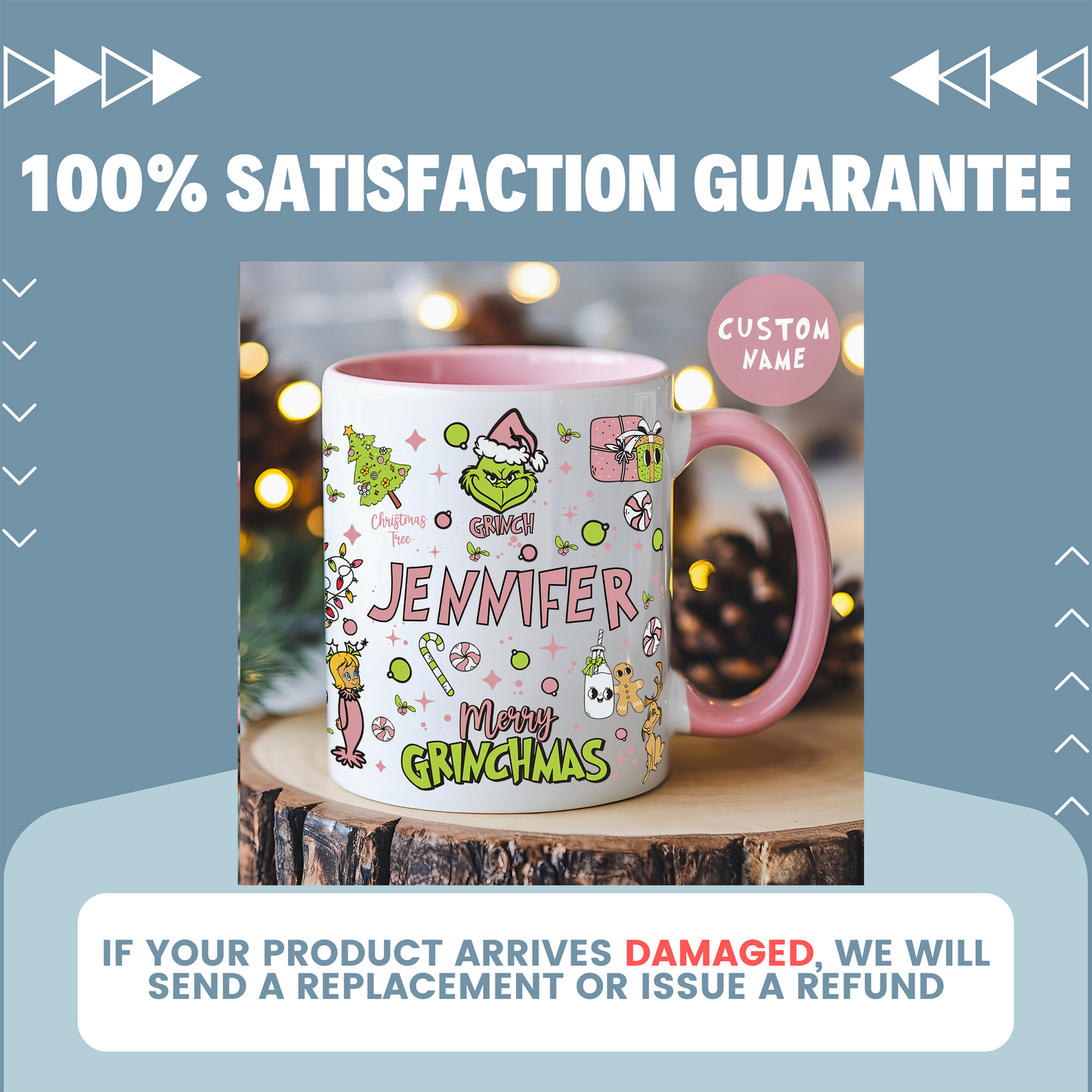 Personalized Merry Grinchmas Mug