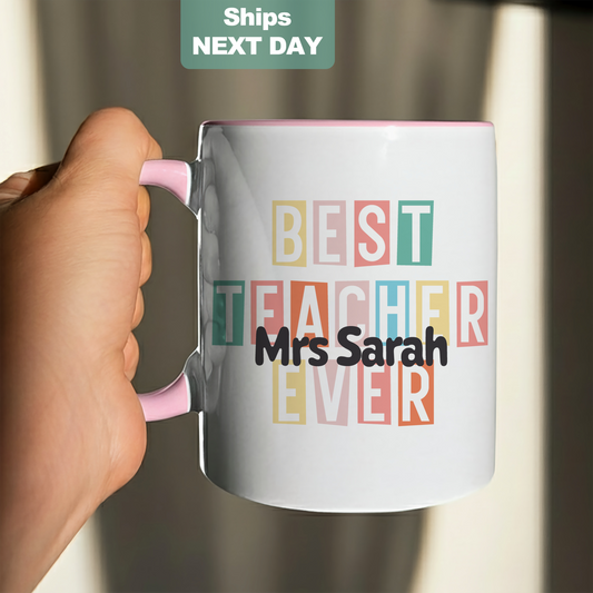 Personalized Best Teacher Ever Mug