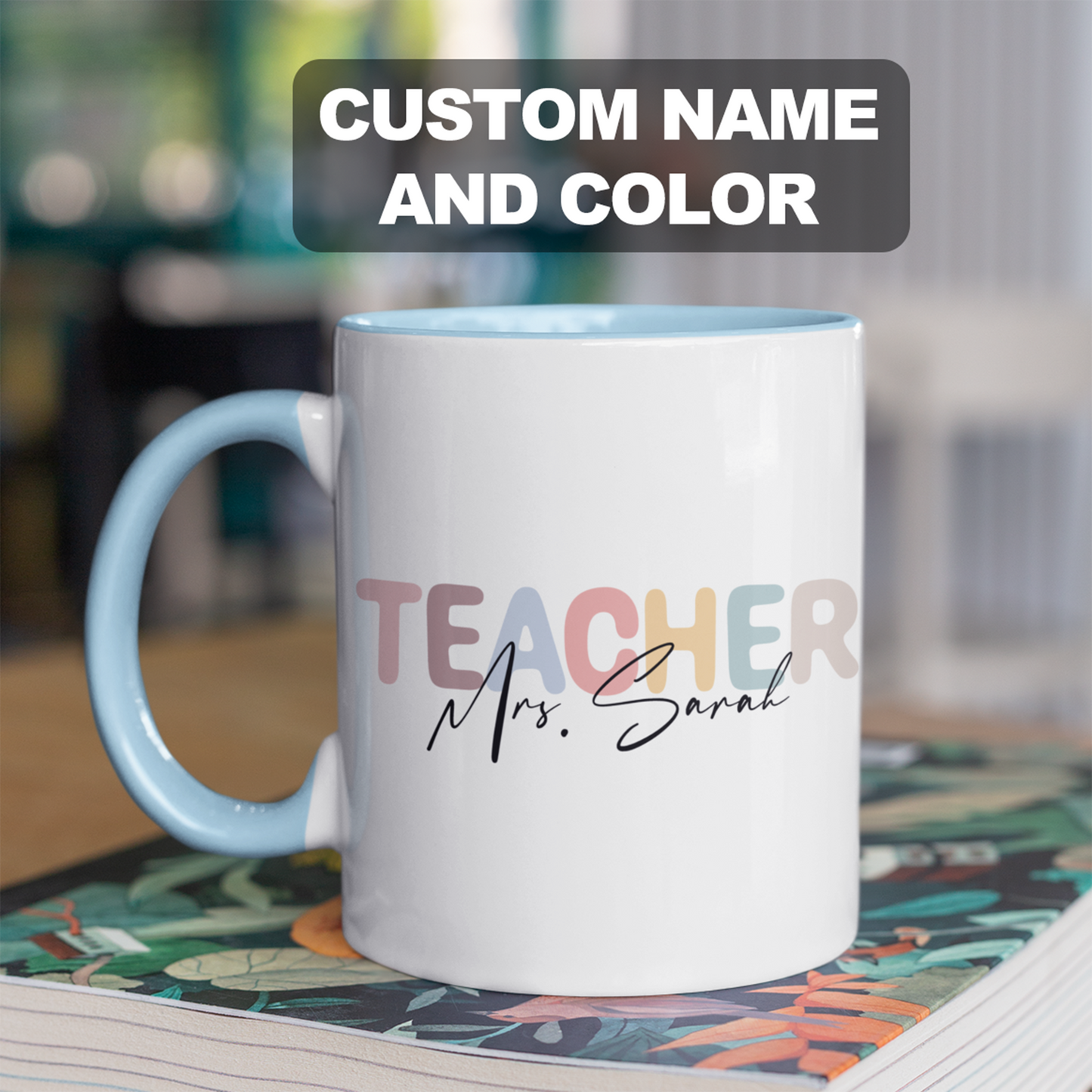 Personalized Teacher Nutrition Facts Mug