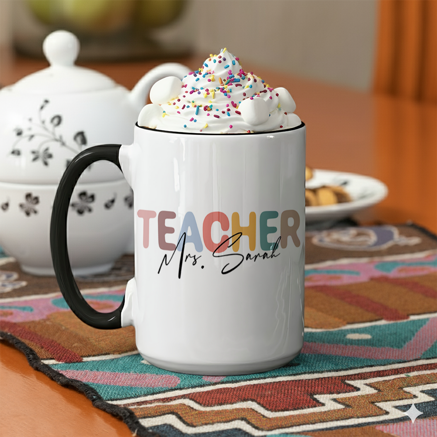 Personalized Teacher Nutrition Facts Mug