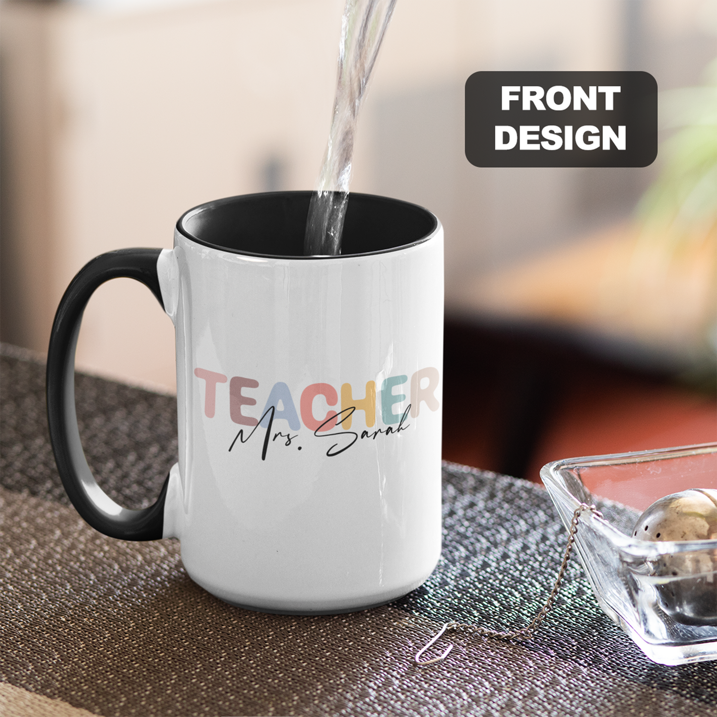 Personalized Teacher Nutrition Facts Mug