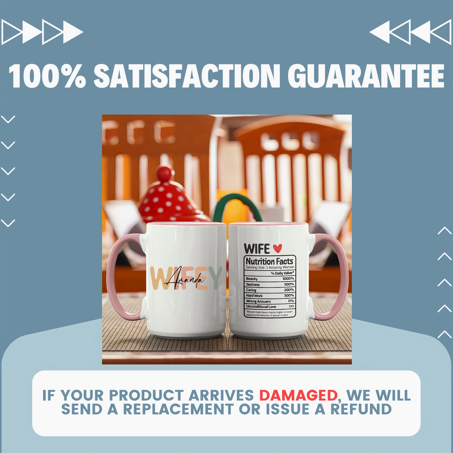 Custom Wifey Nutrition Facts Mug