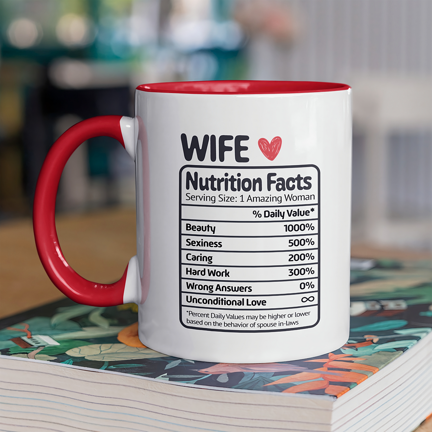 Custom Wifey Nutrition Facts Mug