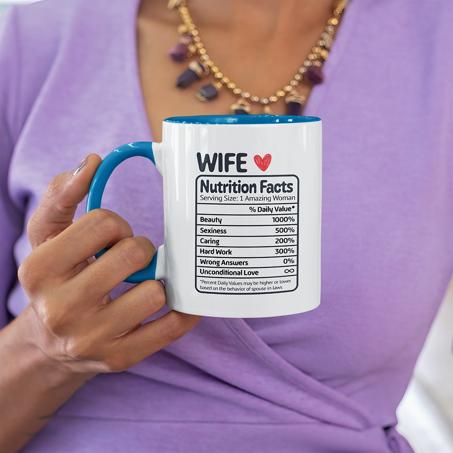 Custom Wifey Nutrition Facts Mug