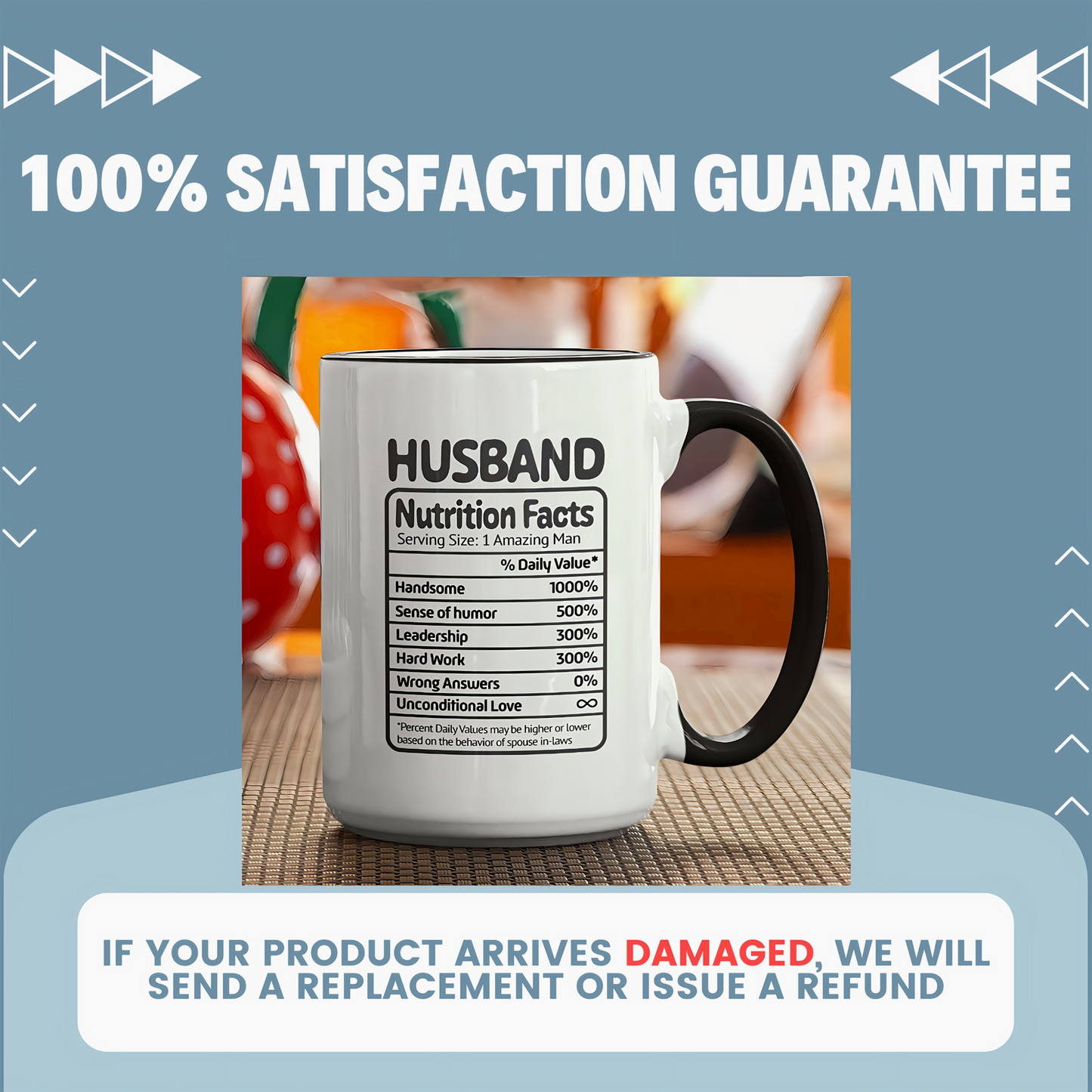 Personalized Husband Nutrition Facts Mug