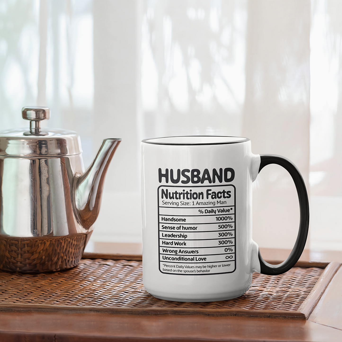 Personalized Husband Nutrition Facts Mug