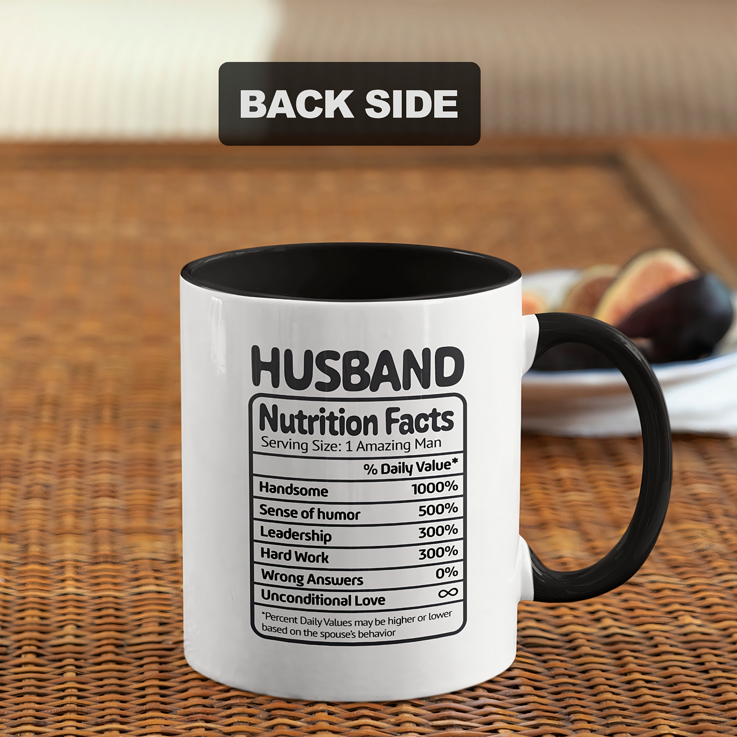 Personalized Husband Nutrition Facts Mug